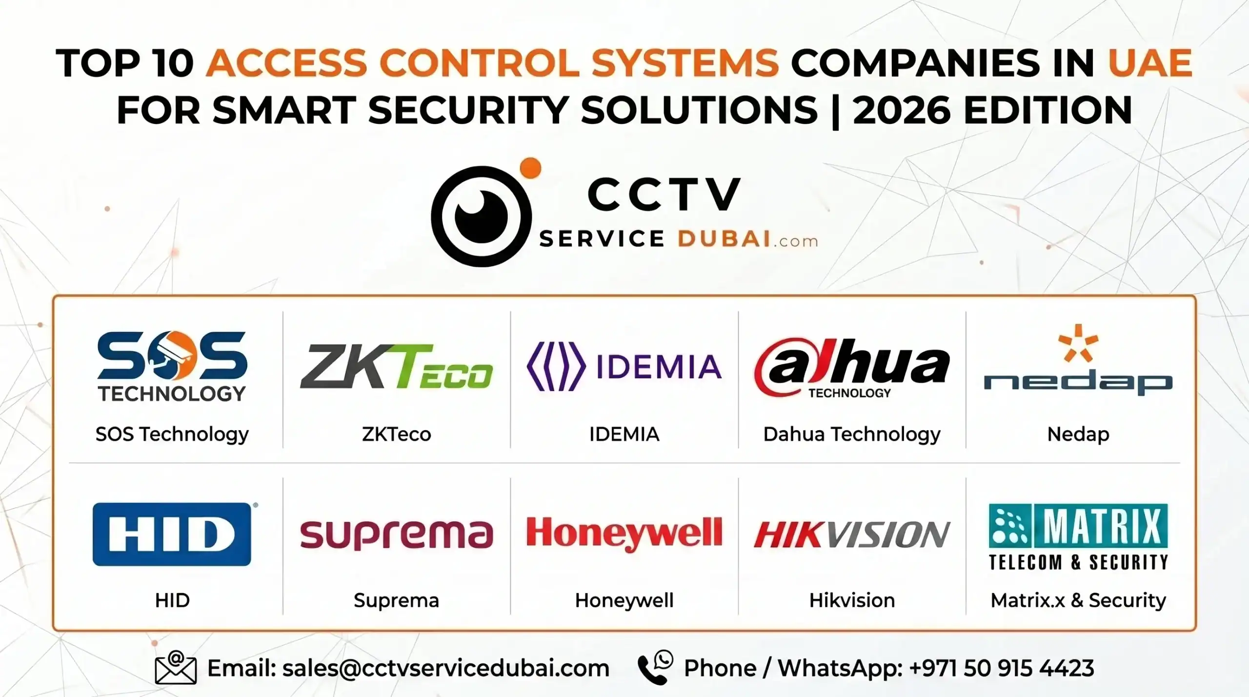 Top 10 access control systems companies in uae