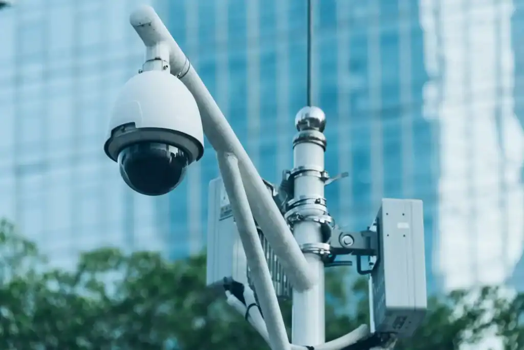 Outdoor CCTV surveillance cameras installed by a SIRA approved CCTV company in Dubai