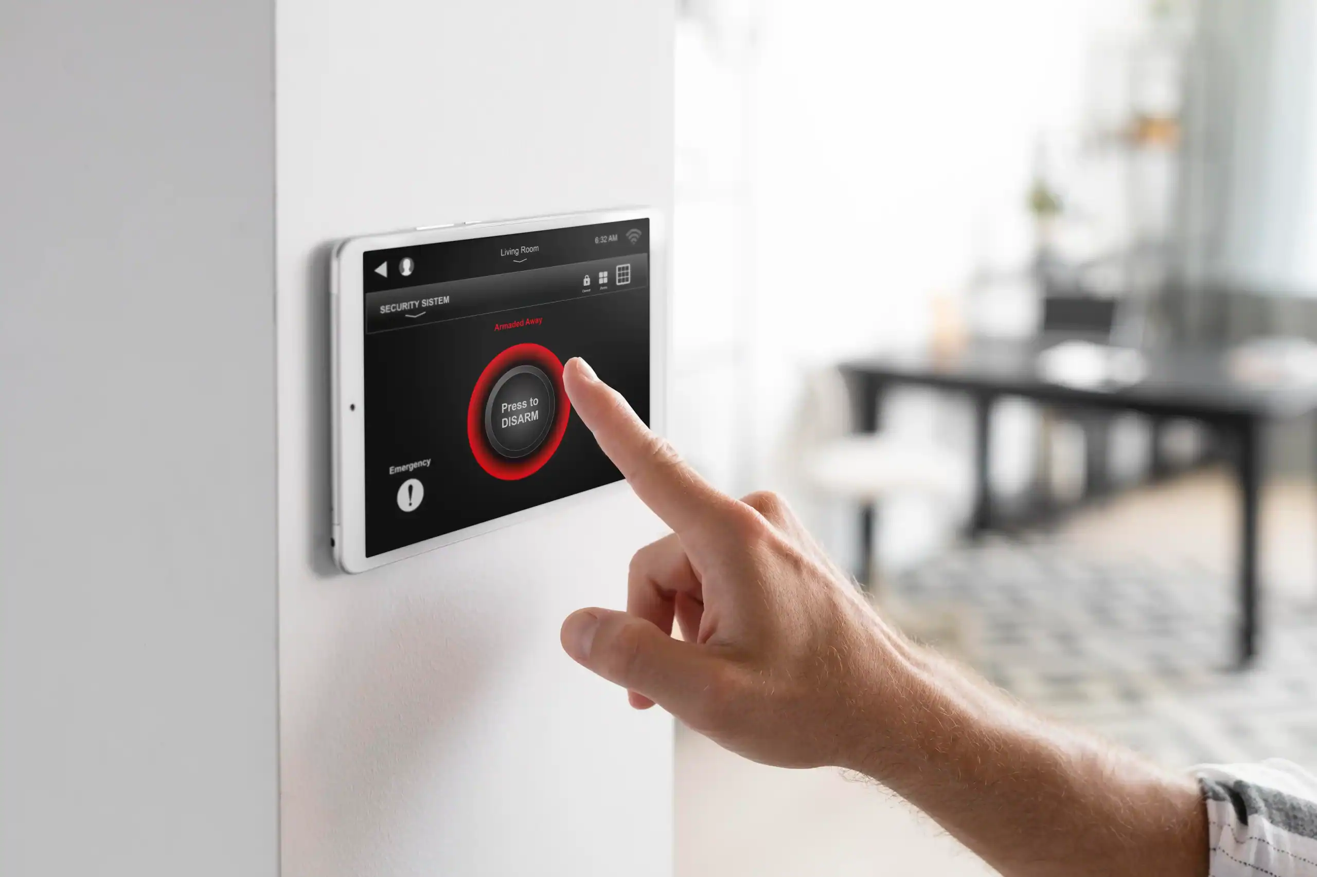 Intruder alarm system control panel for commercial security