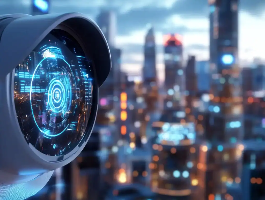 Advanced CCTV security camera technology for urban surveillance