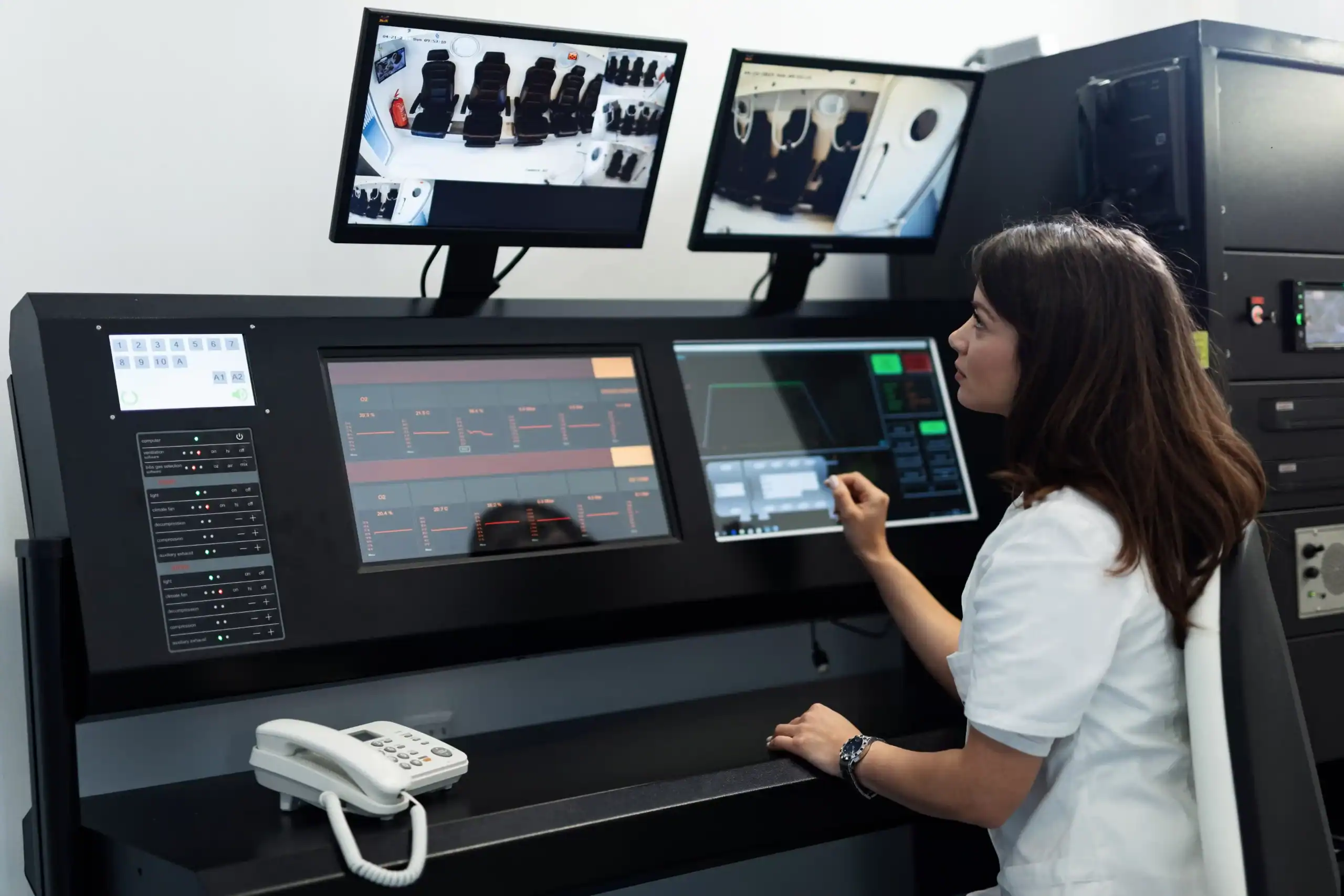 IP camera remote monitoring system with multiple surveillance screens