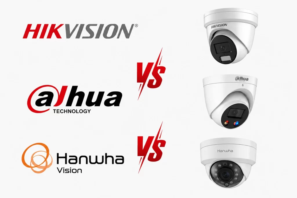 Best CCTV Camera Brand for Your Property in the UAE: Hikvision vs Dahua vs Hanwha Vision